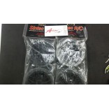 JOGO DE RODAS COM PNEUS ESPUMA GT ON-ROAD COM RODAS BBS PRETA CUBO DE ENCAIXE 17 mm PARA INFERNO GT / GT2 E BUGGYS 1/8 SINTEC SIN SF218